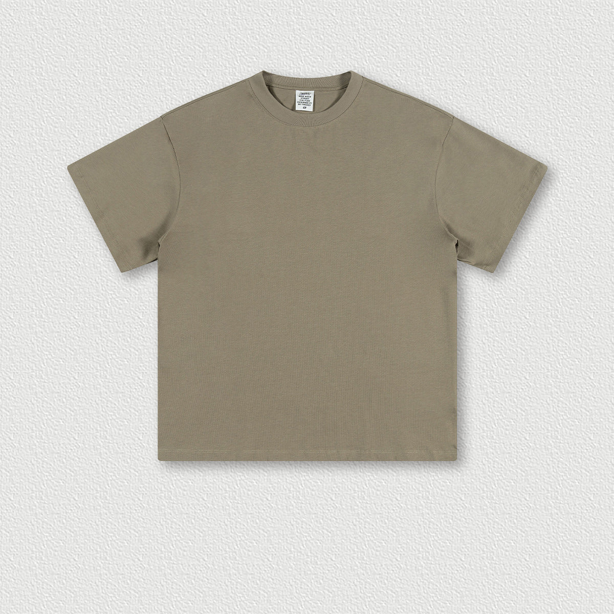 Men's Wear Earth Color T-shirt Solid Color Cotton Short Sleeves