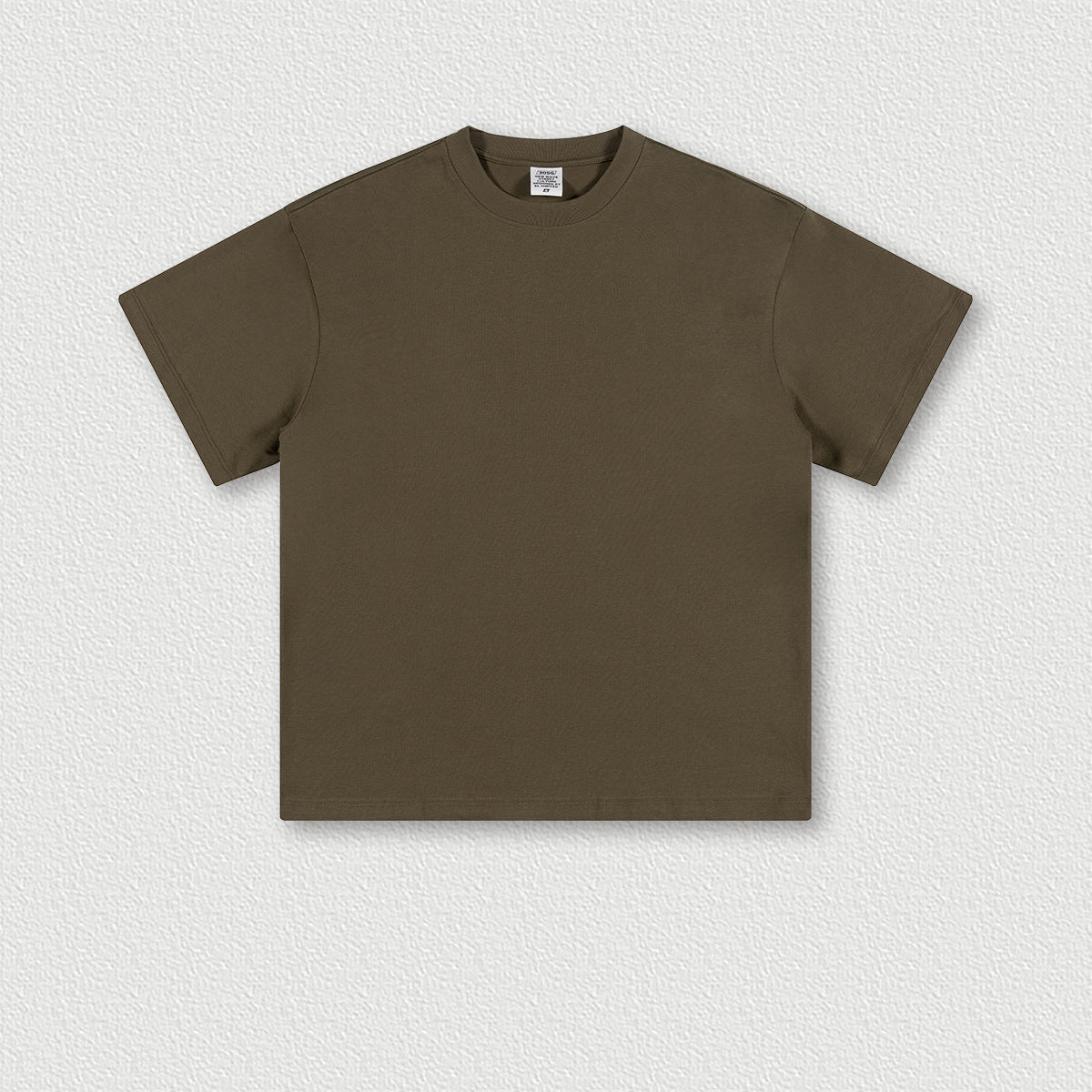 Men's Wear Earth Color T-shirt Solid Color Cotton Short Sleeves