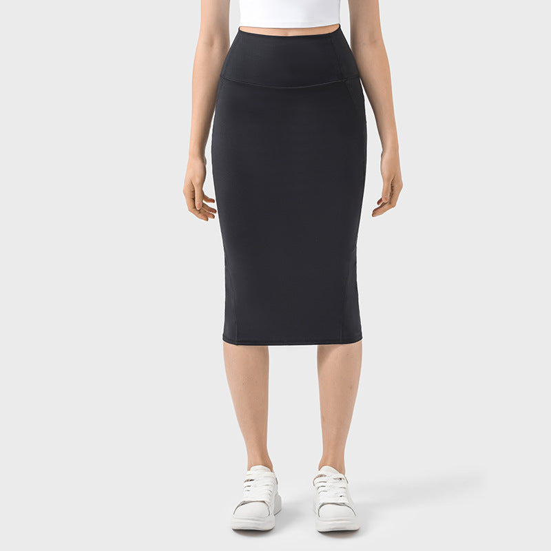 Women's New Double Rear Slit Hip Skirt