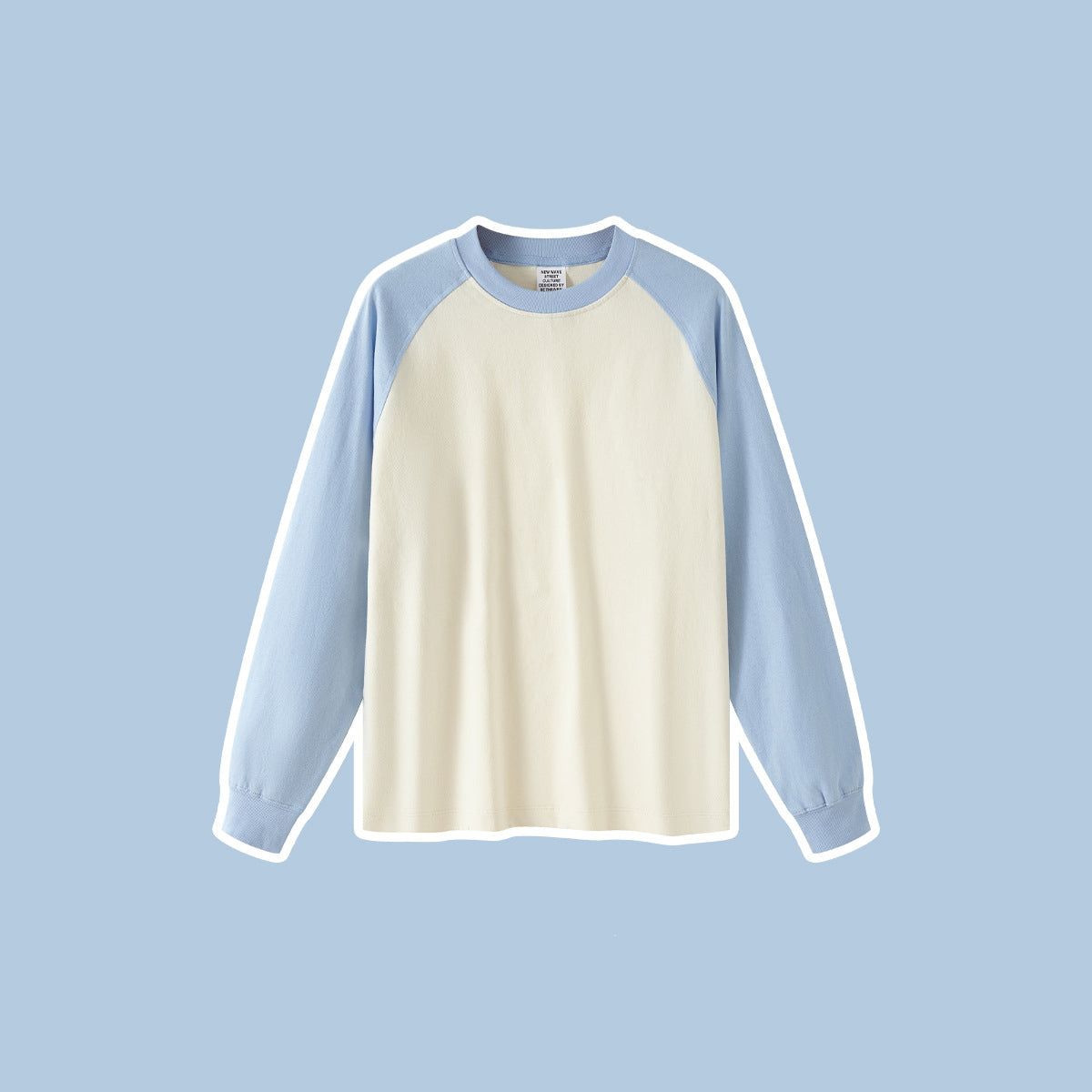 Children's Contrasting pure cotton long-sleeve T-shirt