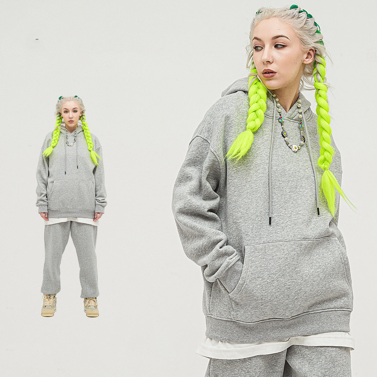 Women's Wear Plus Velvet Thickened Hooded