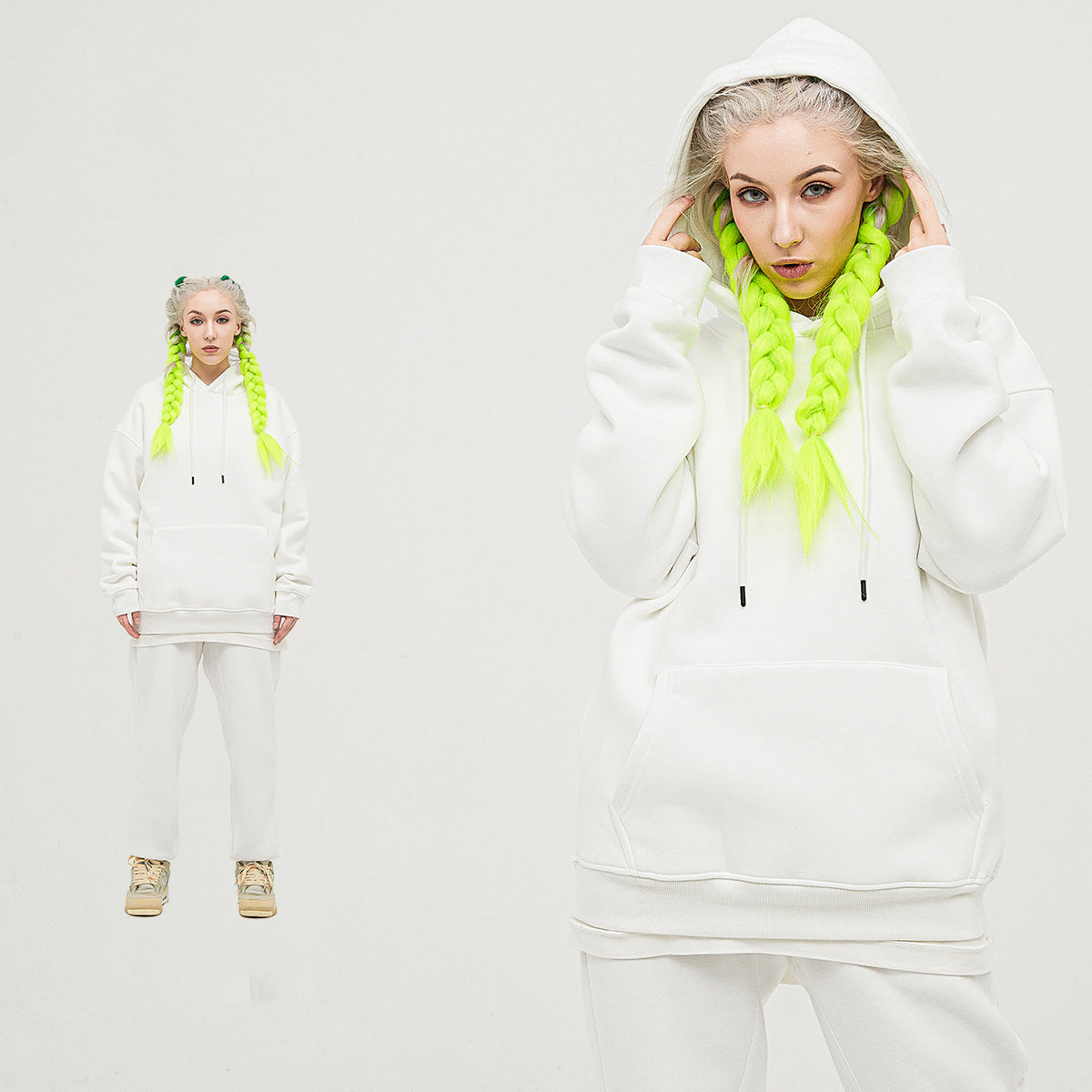 Women's Wear Plus Velvet Thickened Hooded