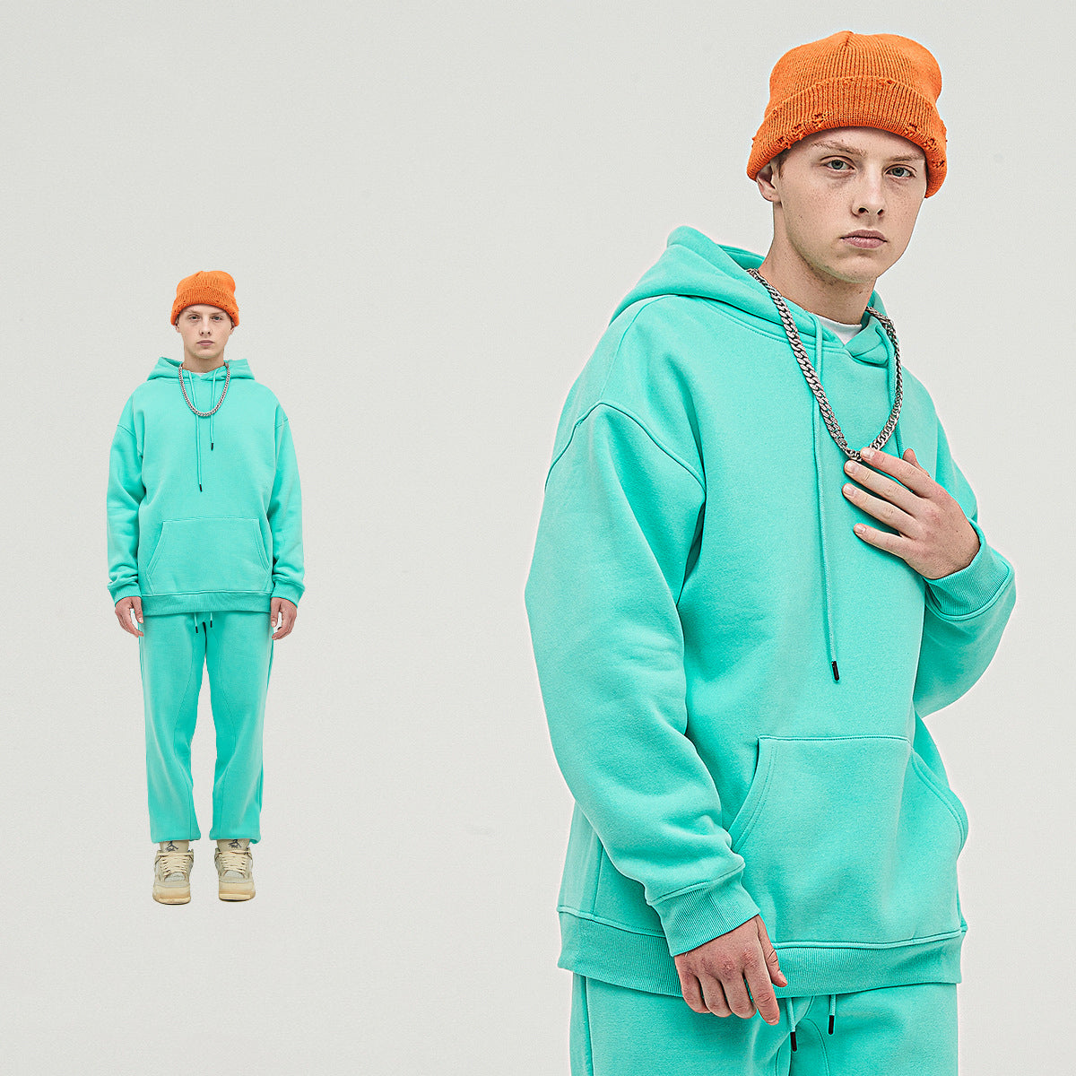 Men's Wear Plus Velvet Thickened Hooded