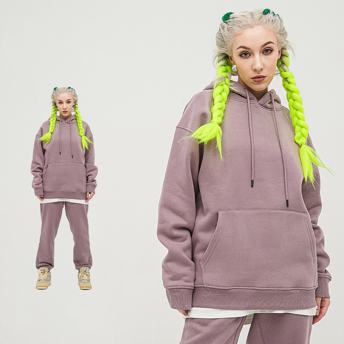 Women's Wear Plus Velvet Thickened Hooded