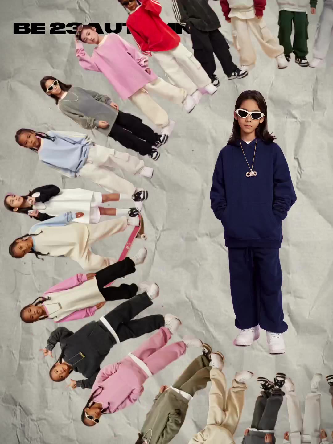 Children's Contrasting pure cotton long-sleeve T-shirt