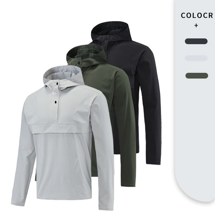 Men's New Autumn and Winter Outdoor Casual Running Hooded Jacket Waterproof