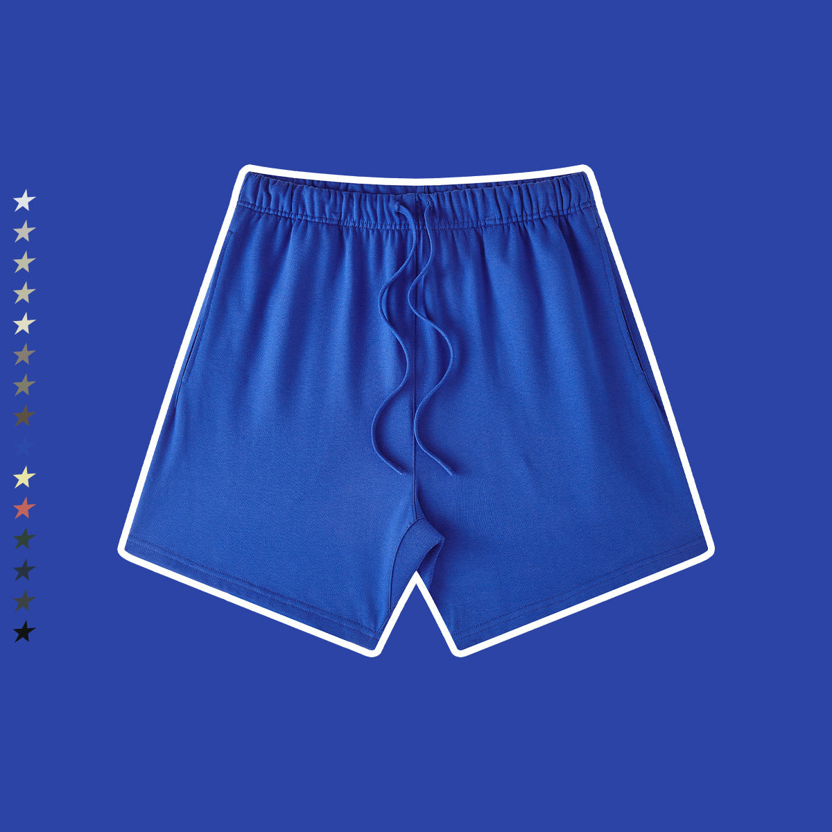 Men's Loose Drawstring Casual Shorts Color Tee