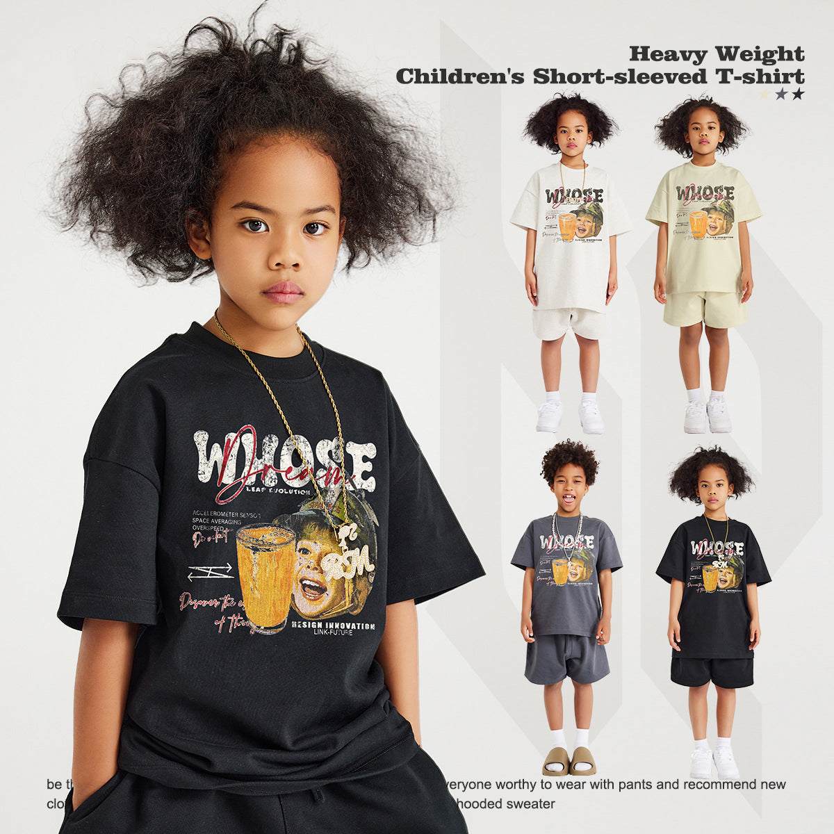 Children's Short-Sleeved Loose Cotton T-Shirts