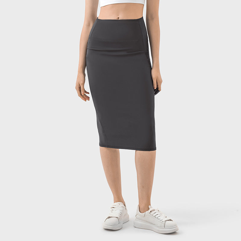 Women's New Double Rear Slit Hip Skirt