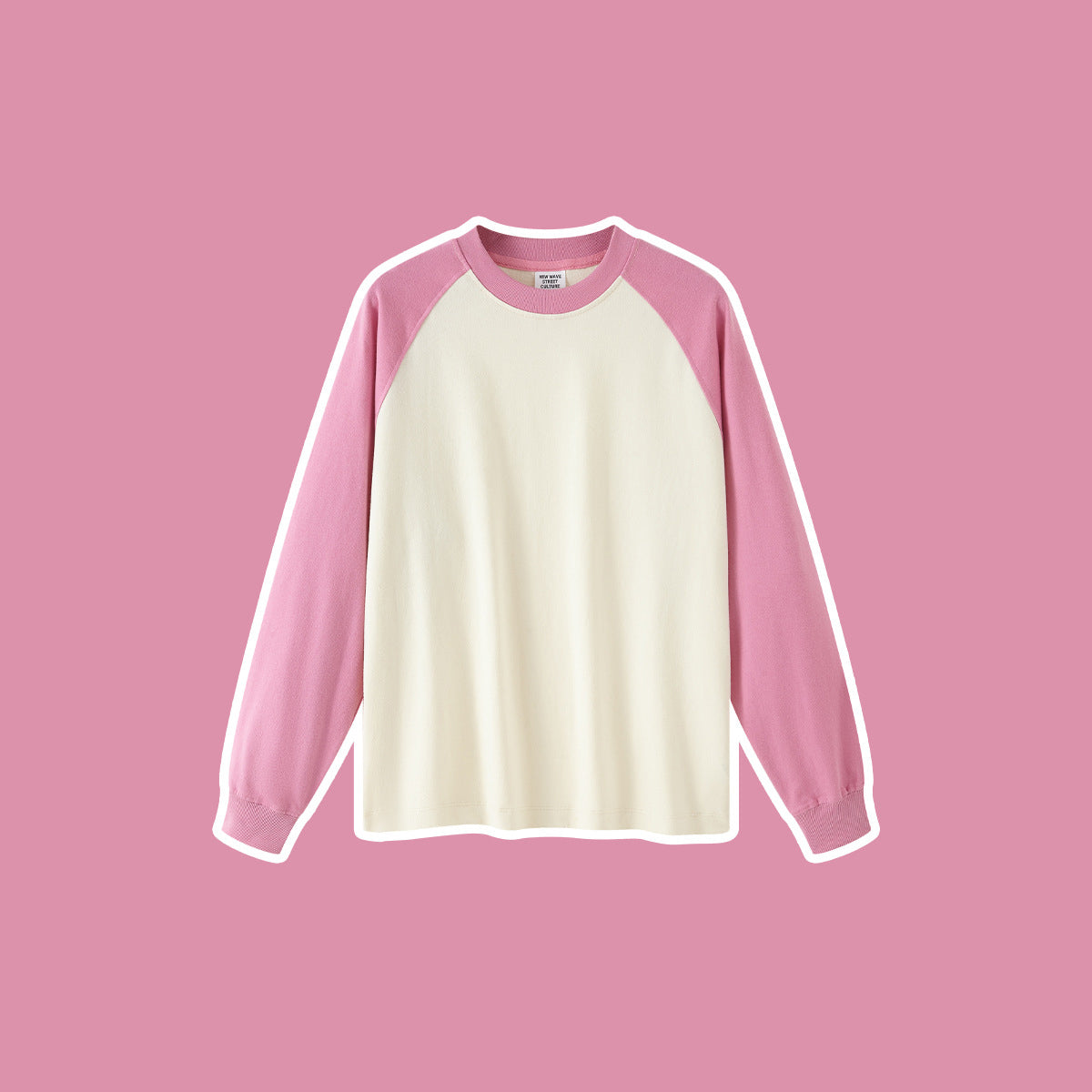 Children's Contrasting pure cotton long-sleeve T-shirt