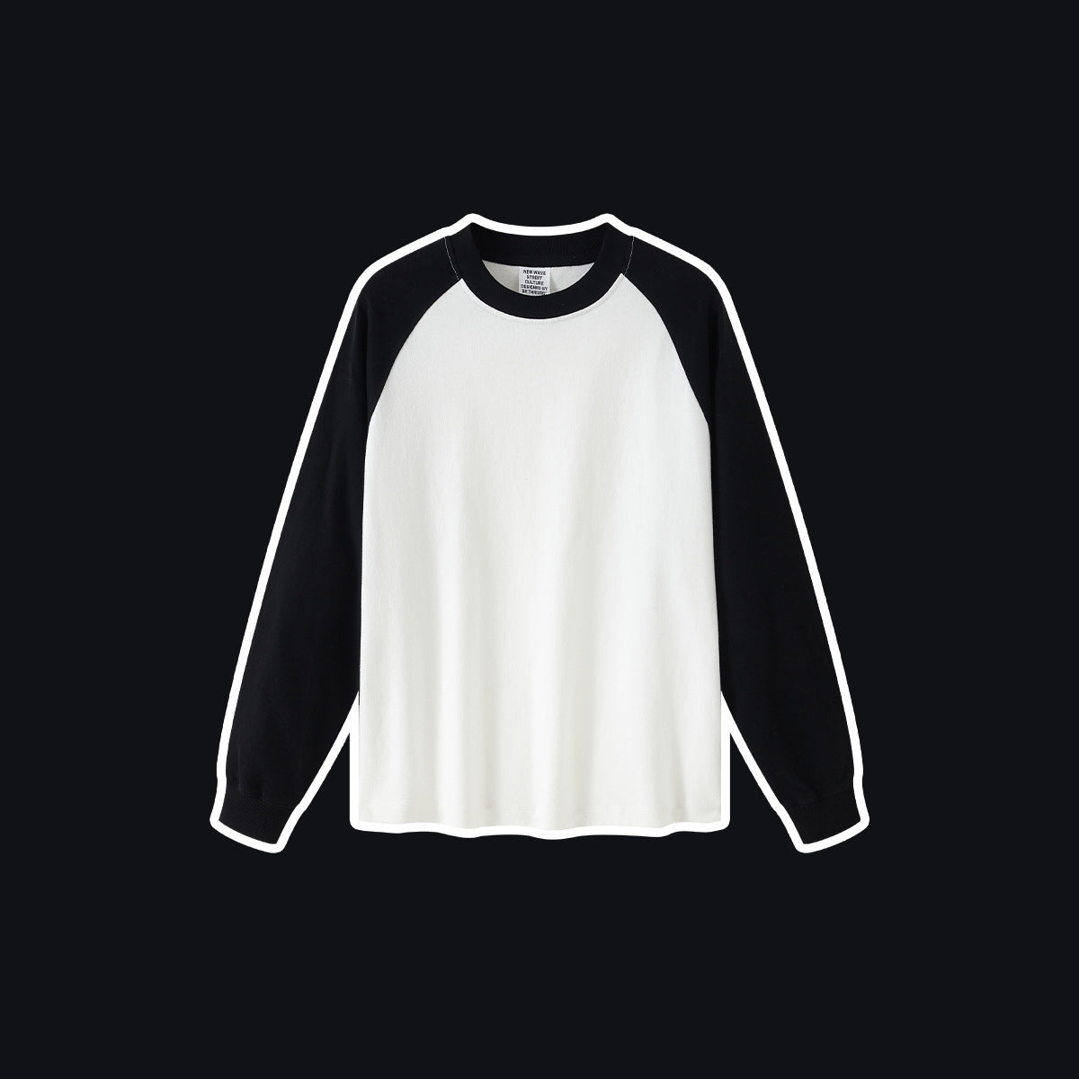 Children's Contrasting pure cotton long-sleeve T-shirt