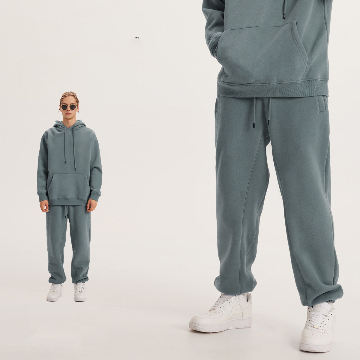 Men's Winter Relaxed Fit Fleece Warm Sweatpants Hip Hop Elastic Waist Jogger