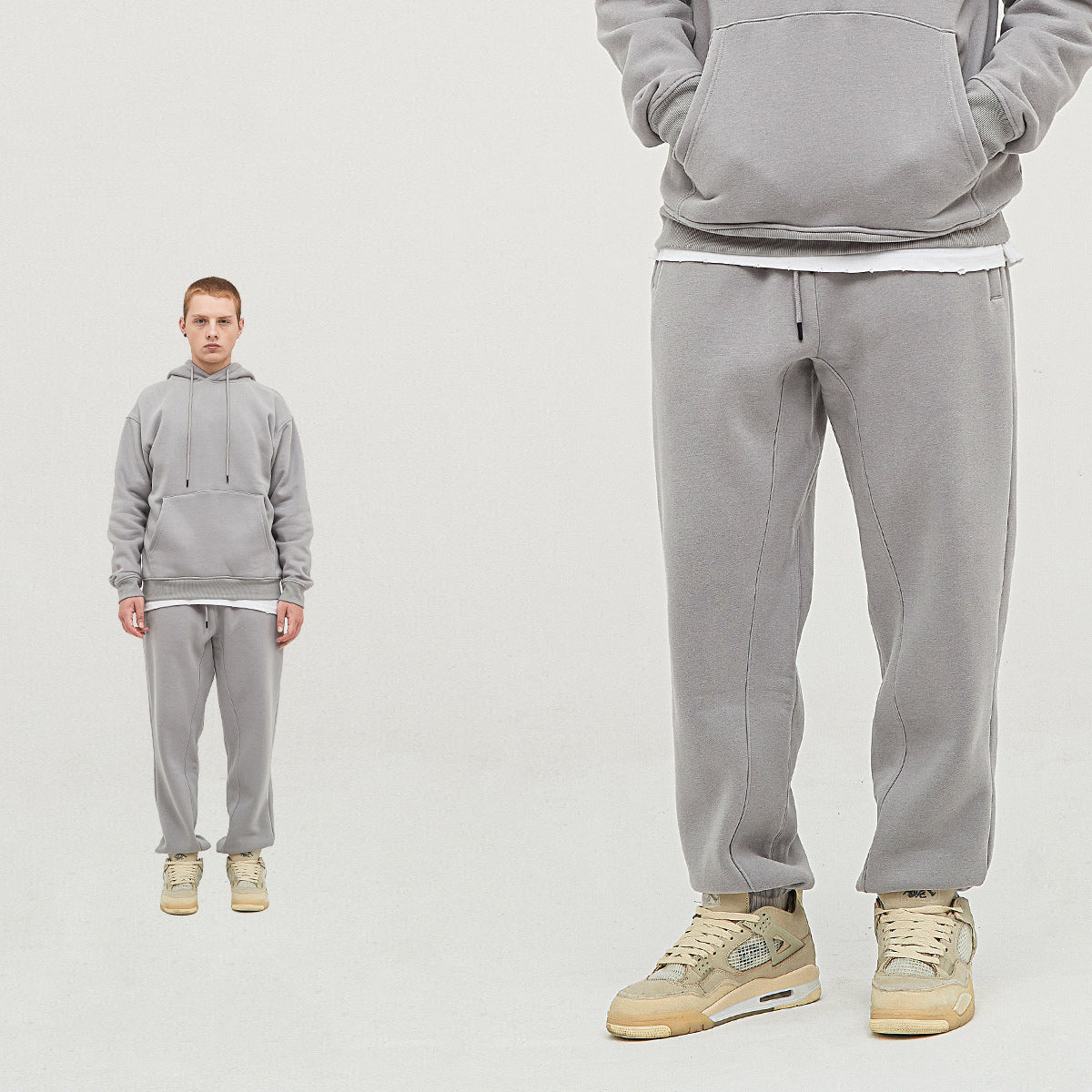 Men's Winter Relaxed Fit Fleece Warm Sweatpants Hip Hop Elastic Waist Jogger