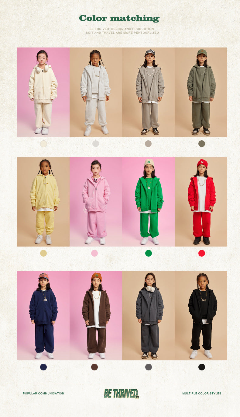 Children's Warm Sports Trousers Plus Velvet Leggings Loose