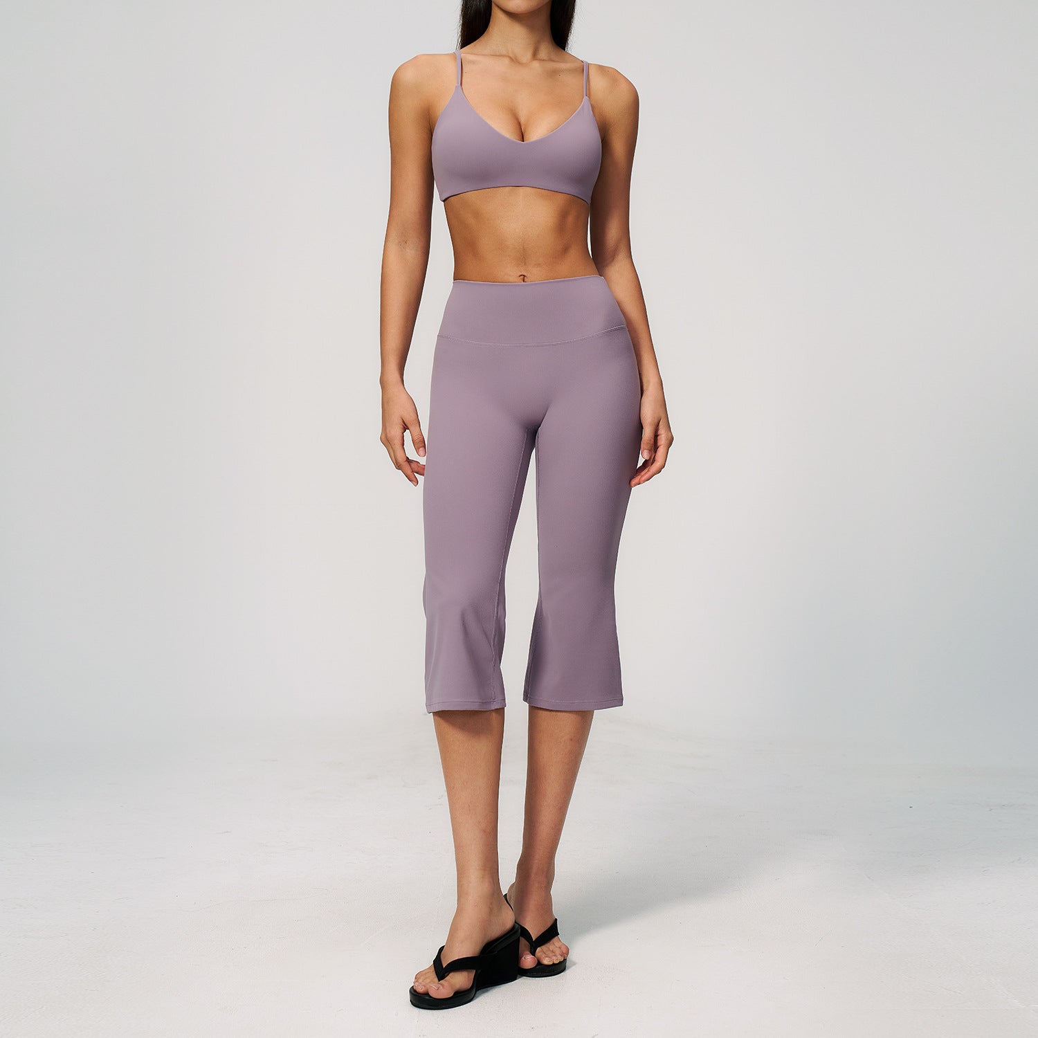 Women's Sexy Sports Bra with Quick-Drying Mid-Length Shorts fitness yoga Set