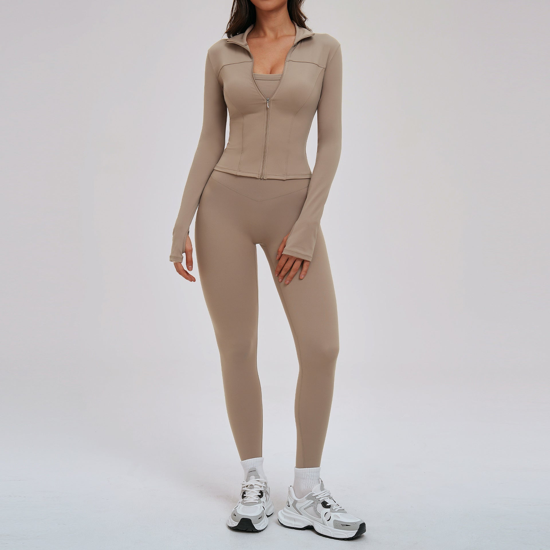 Tight-fitting slimming fitness yoga jacket set