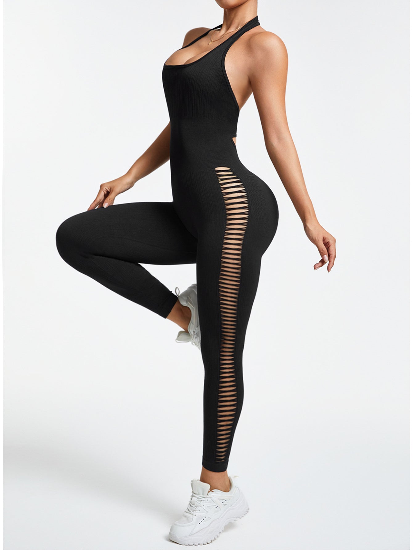 Women's Seamless side cutout jumpsuit