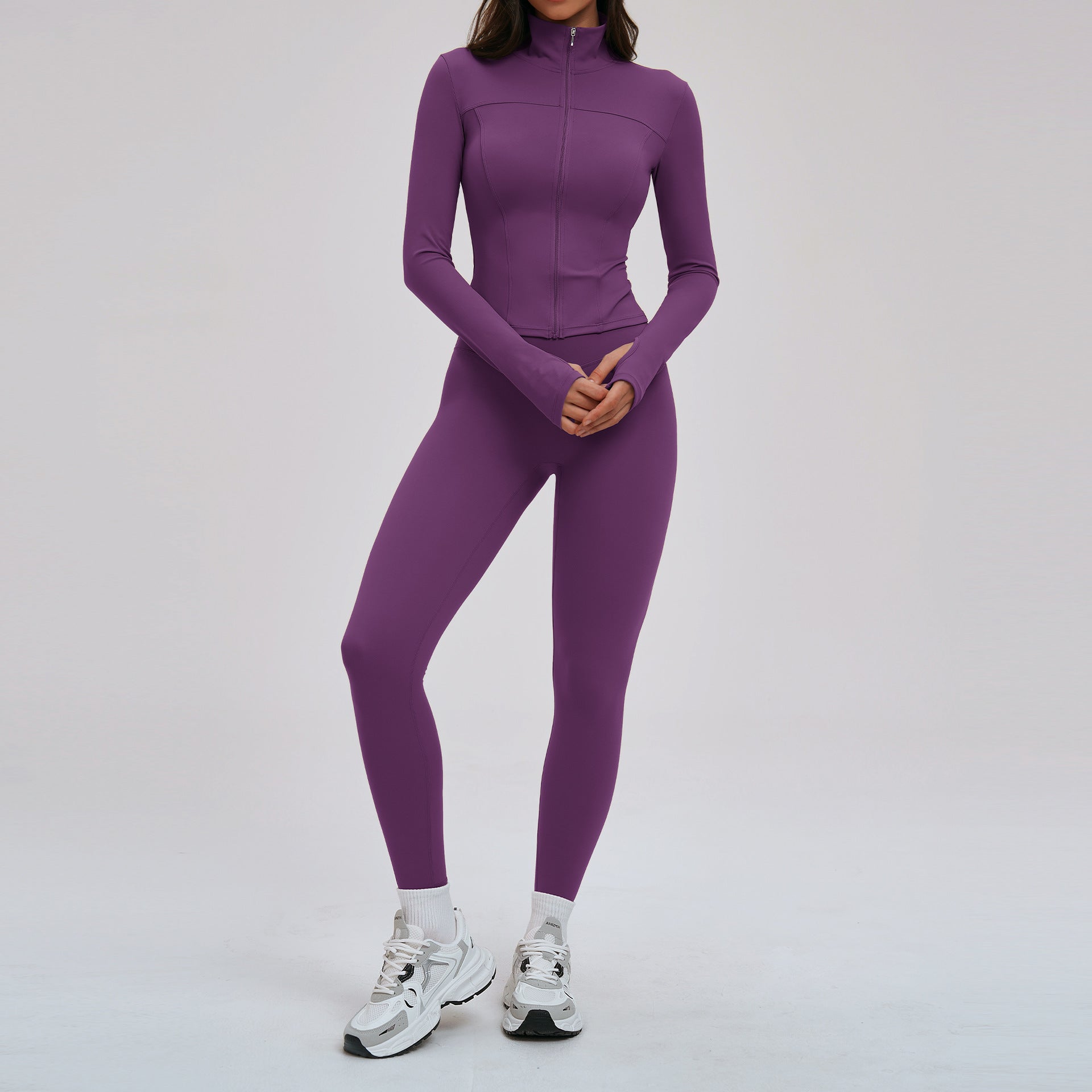 Tight-fitting slimming fitness yoga jacket set