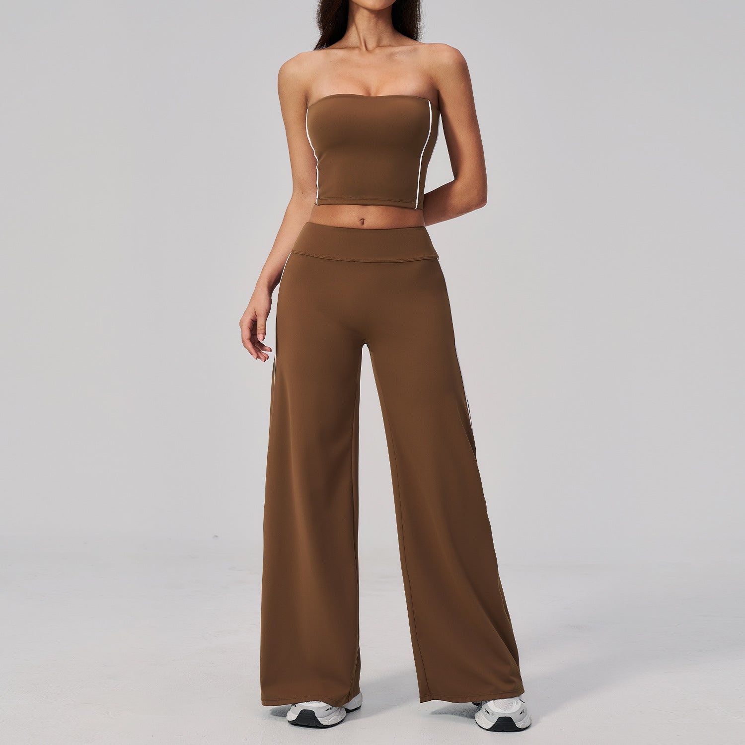Women's sexy fashion Strapless yoga outfit set