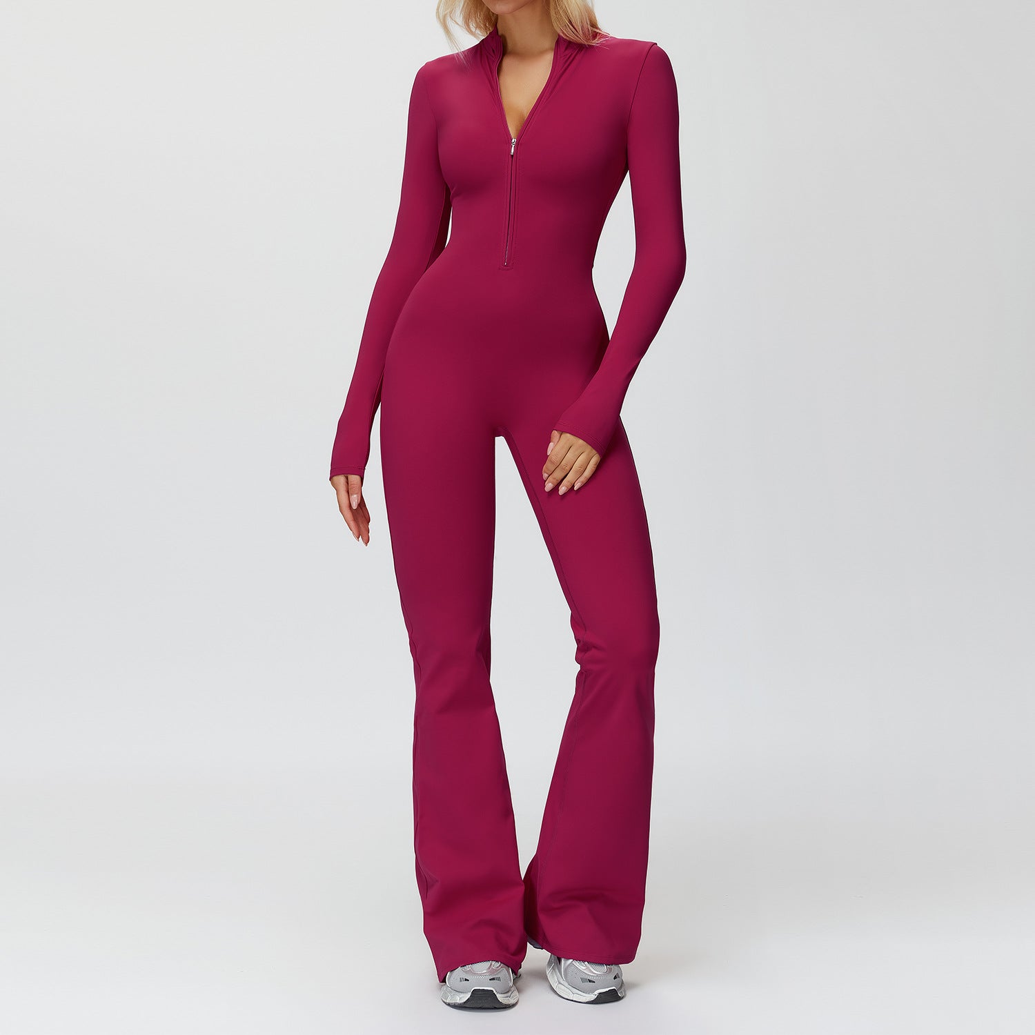 Warm Yoga Jumpsuit Wide-Leg Running Fitness Suit