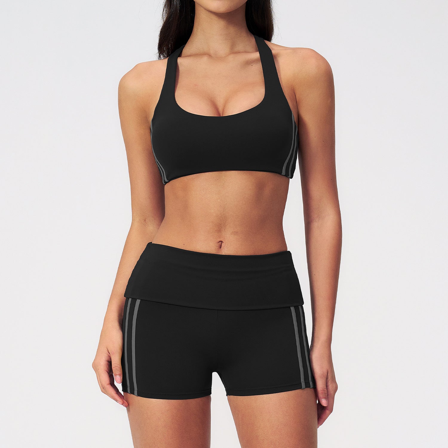 New Style Bras with Butt-Lifting Compression Shorts Versatile Fitness Yoga Set