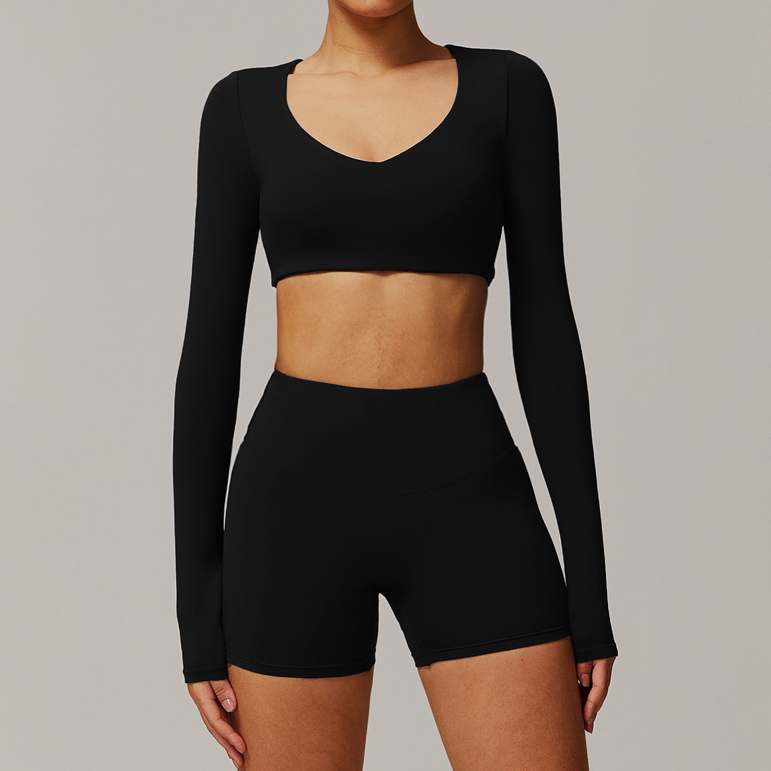 Women's quick-drying long sleeve with shorts set