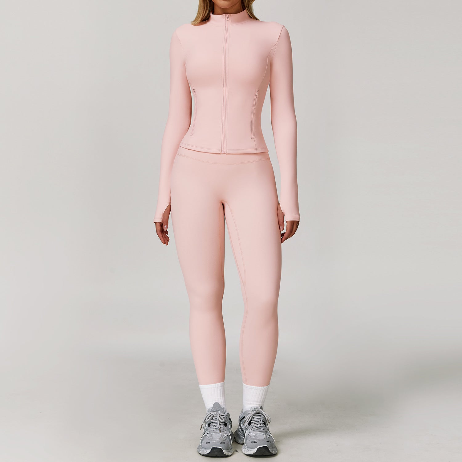 Women's wholesale casual jackets with leggings yoga set