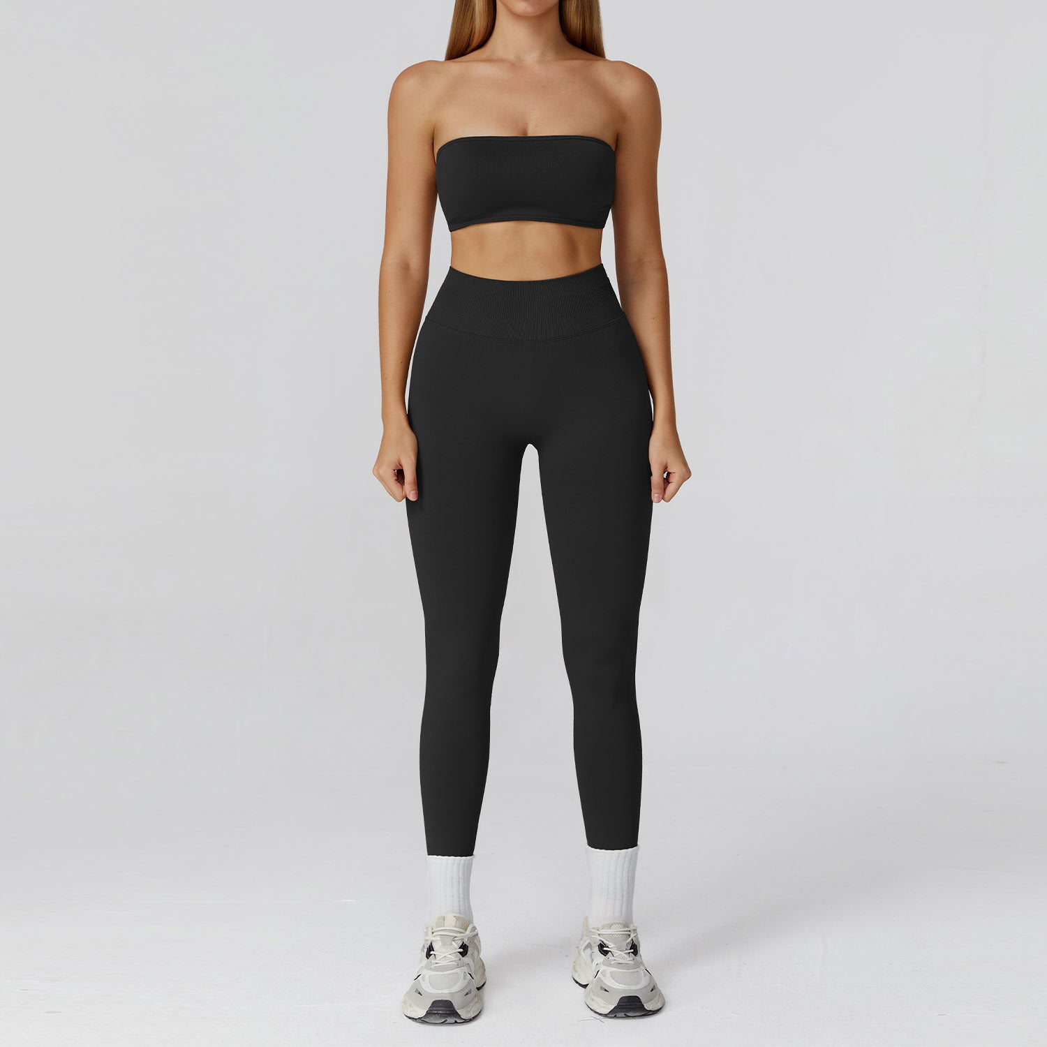 Women's seamless Hollow back sports bra fitness suit