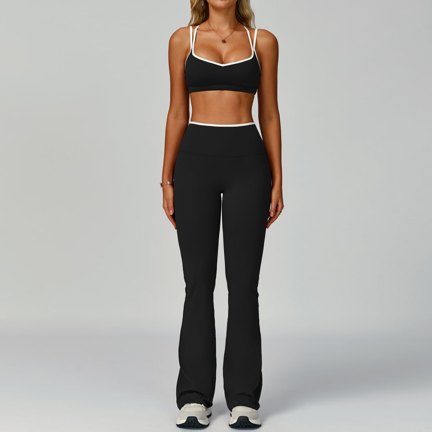 Women's Tight back nude yoga fitness sports bras suit