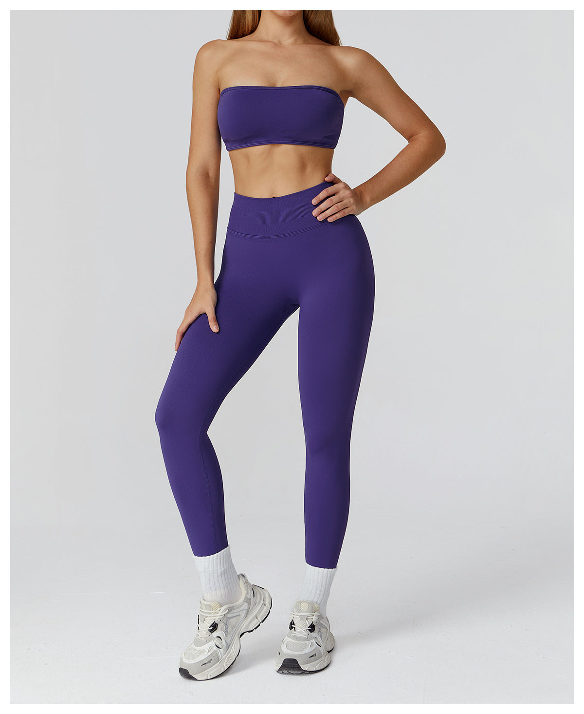 Women's seamless Hollow back sports bra fitness suit