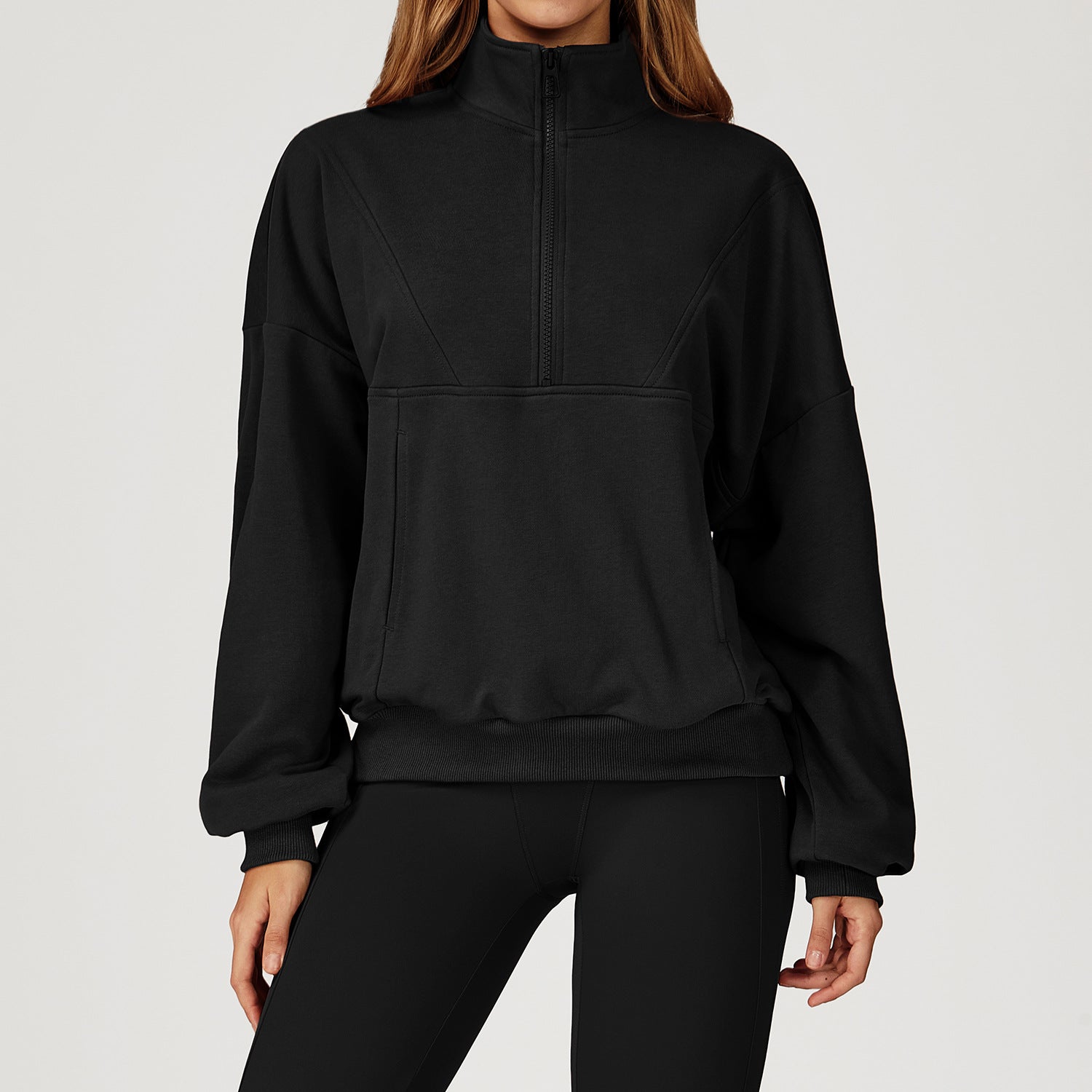 Winter casual windproof warm versatile loose sweatshirt