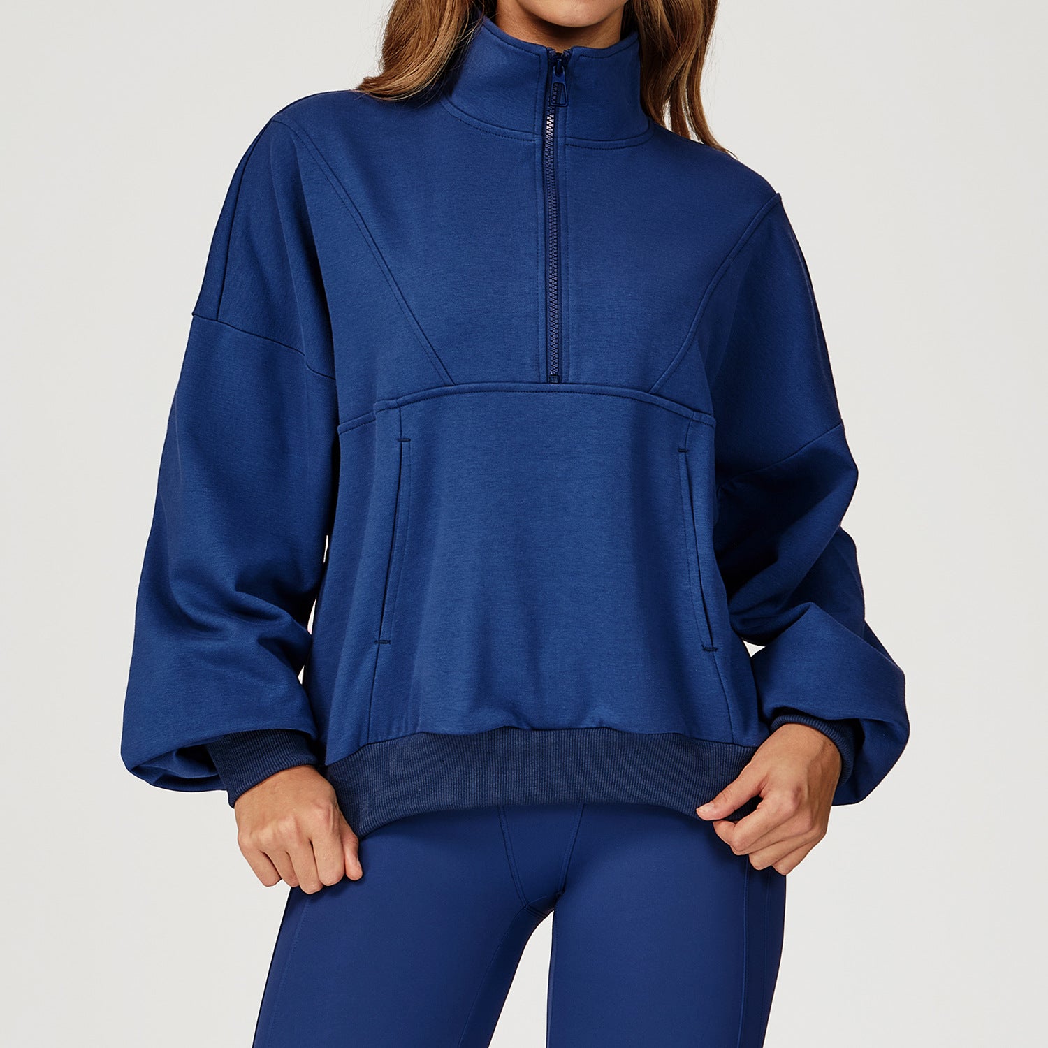 Winter casual windproof warm versatile loose sweatshirt