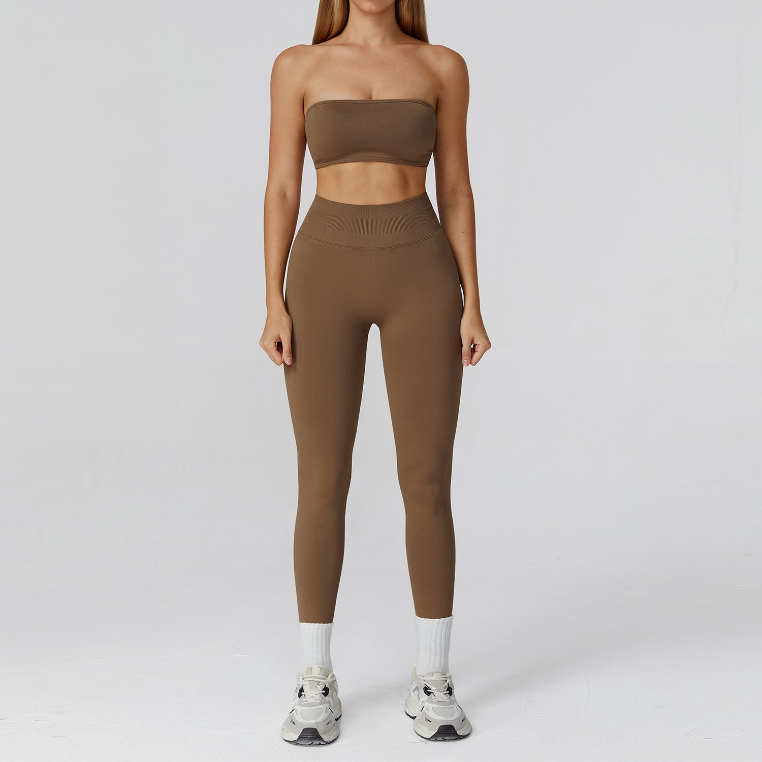 Women's seamless Hollow back sports bra fitness suit