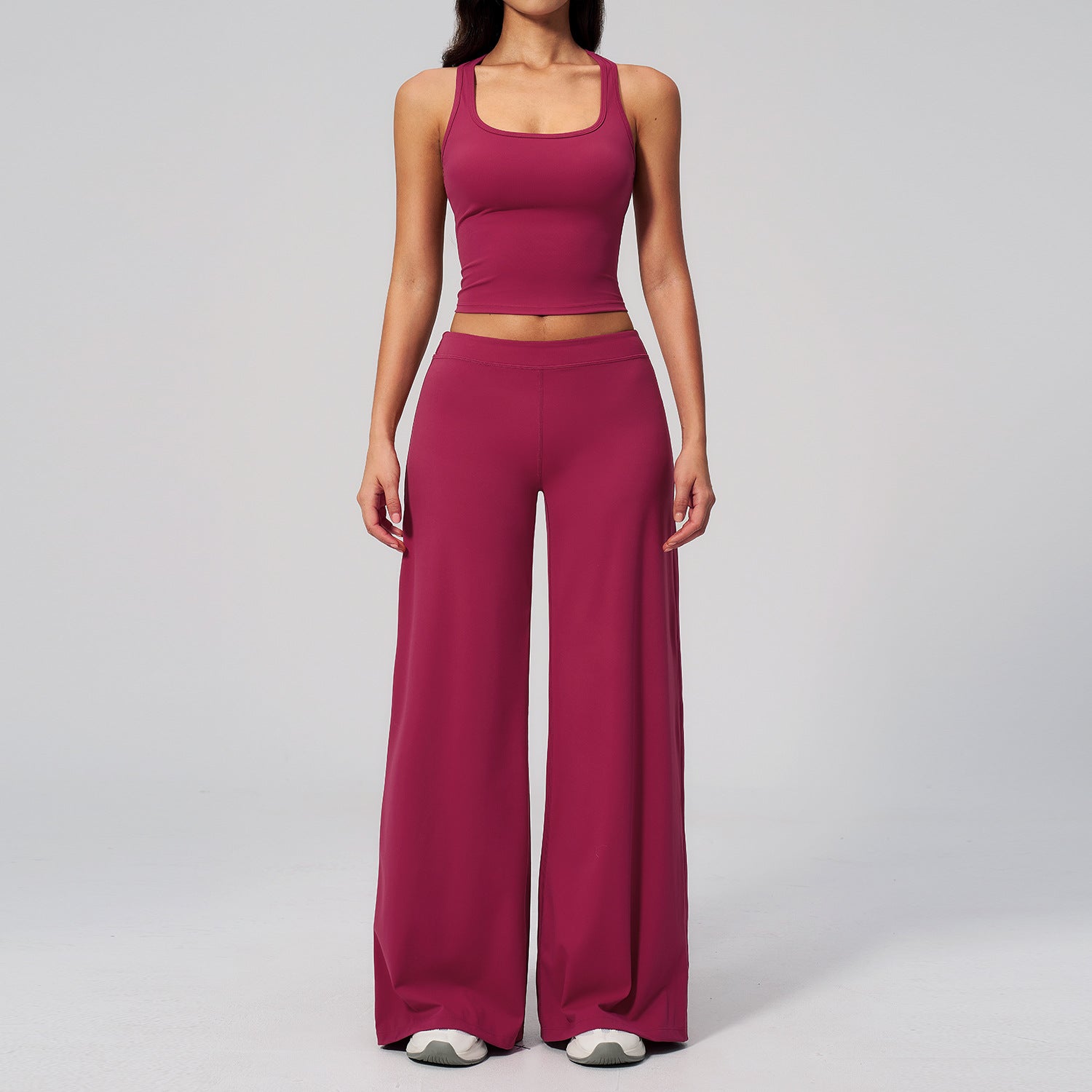 Women's beautiful sports bras with Butt-lifting wide-leg running yoga set