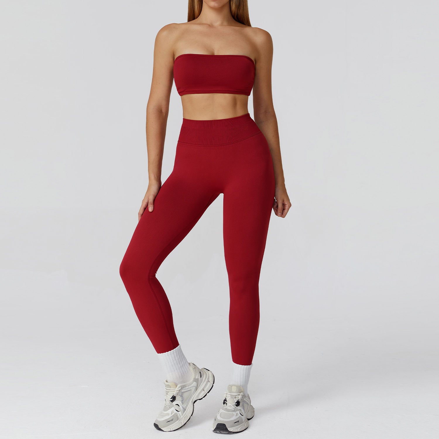 Women's seamless Hollow back sports bra fitness suit