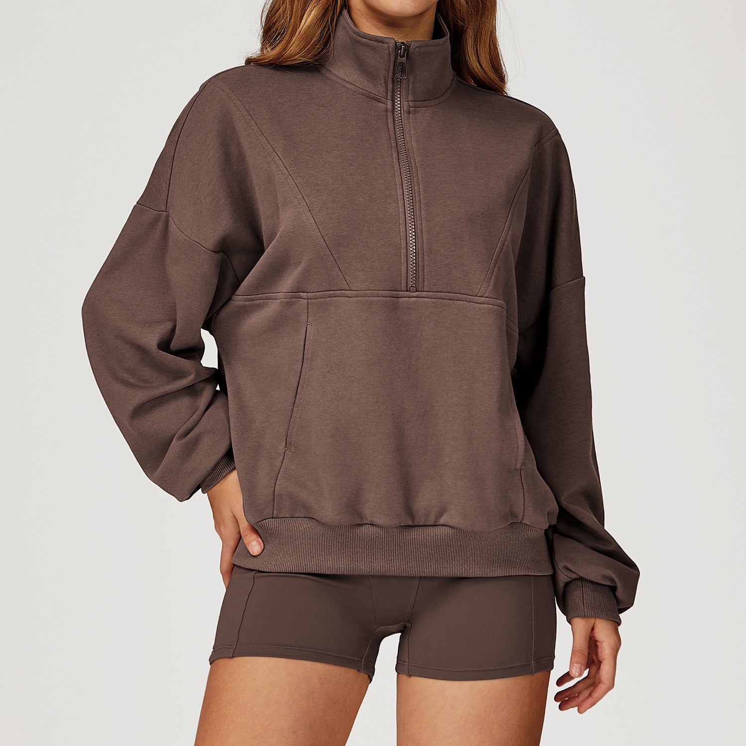 Winter casual windproof warm versatile loose sweatshirt