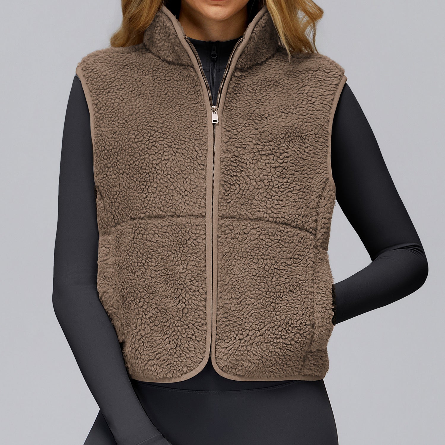 Women's Sleeveless Zipper Vest