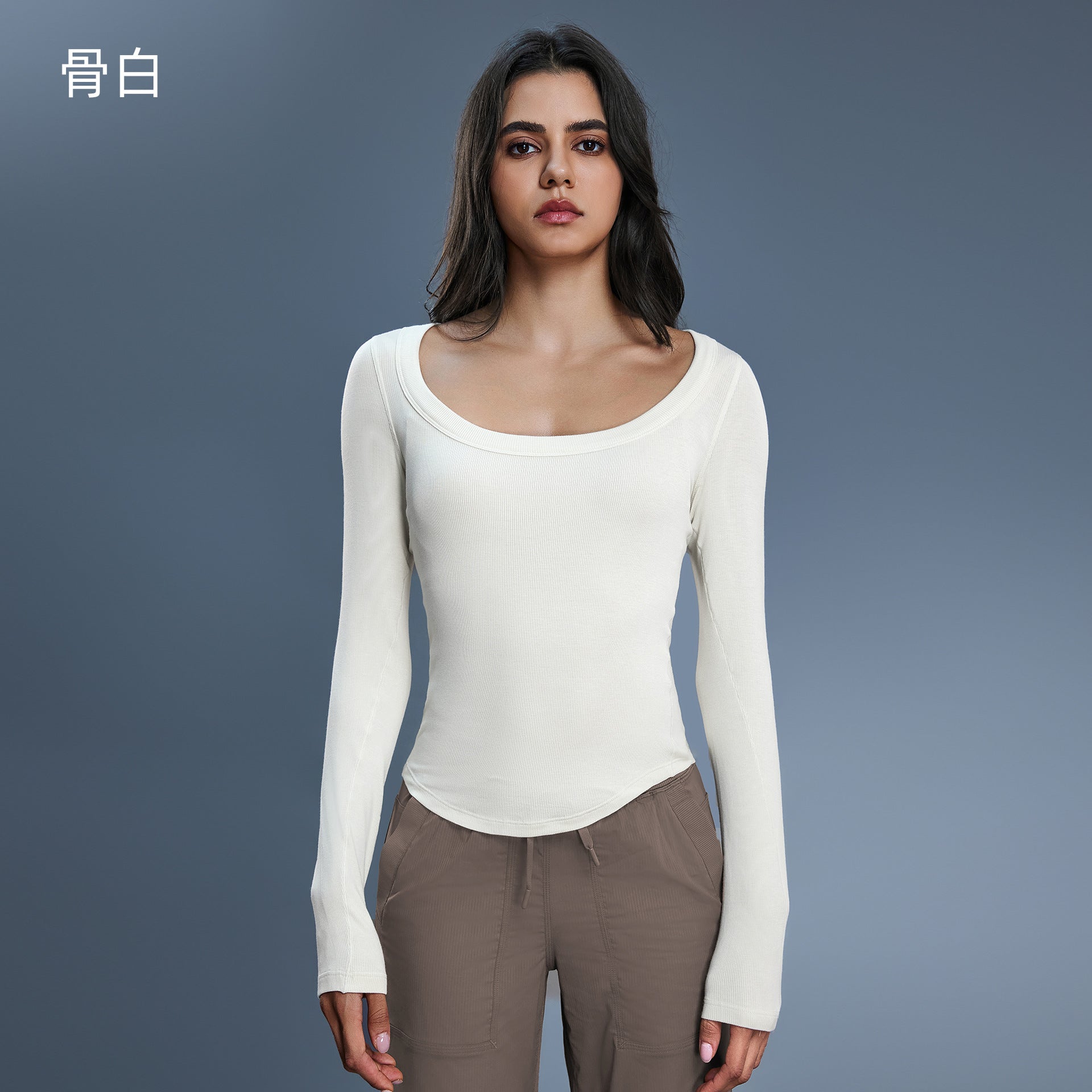 Women's Sexy off-shoulder sports top