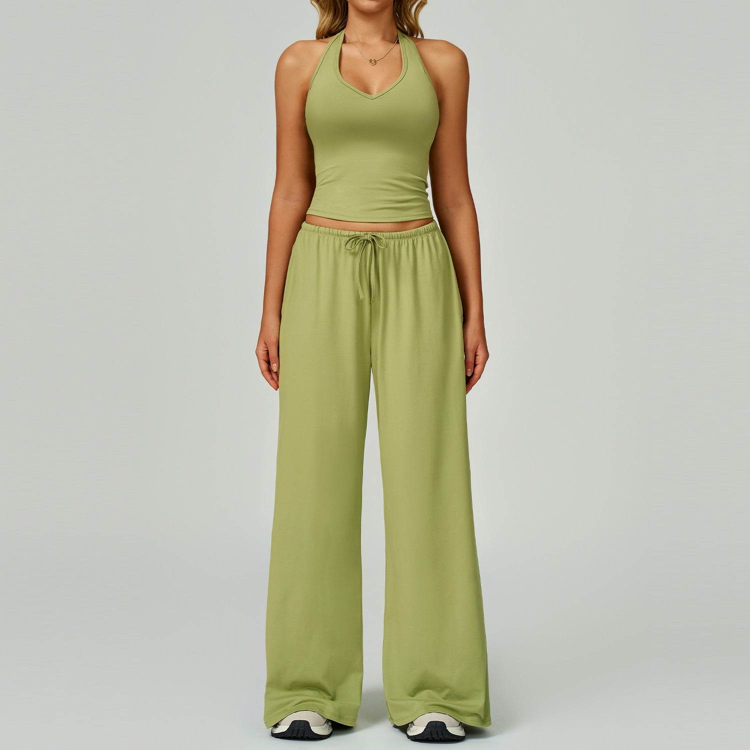 Quick-drying backless camisole sports bras set