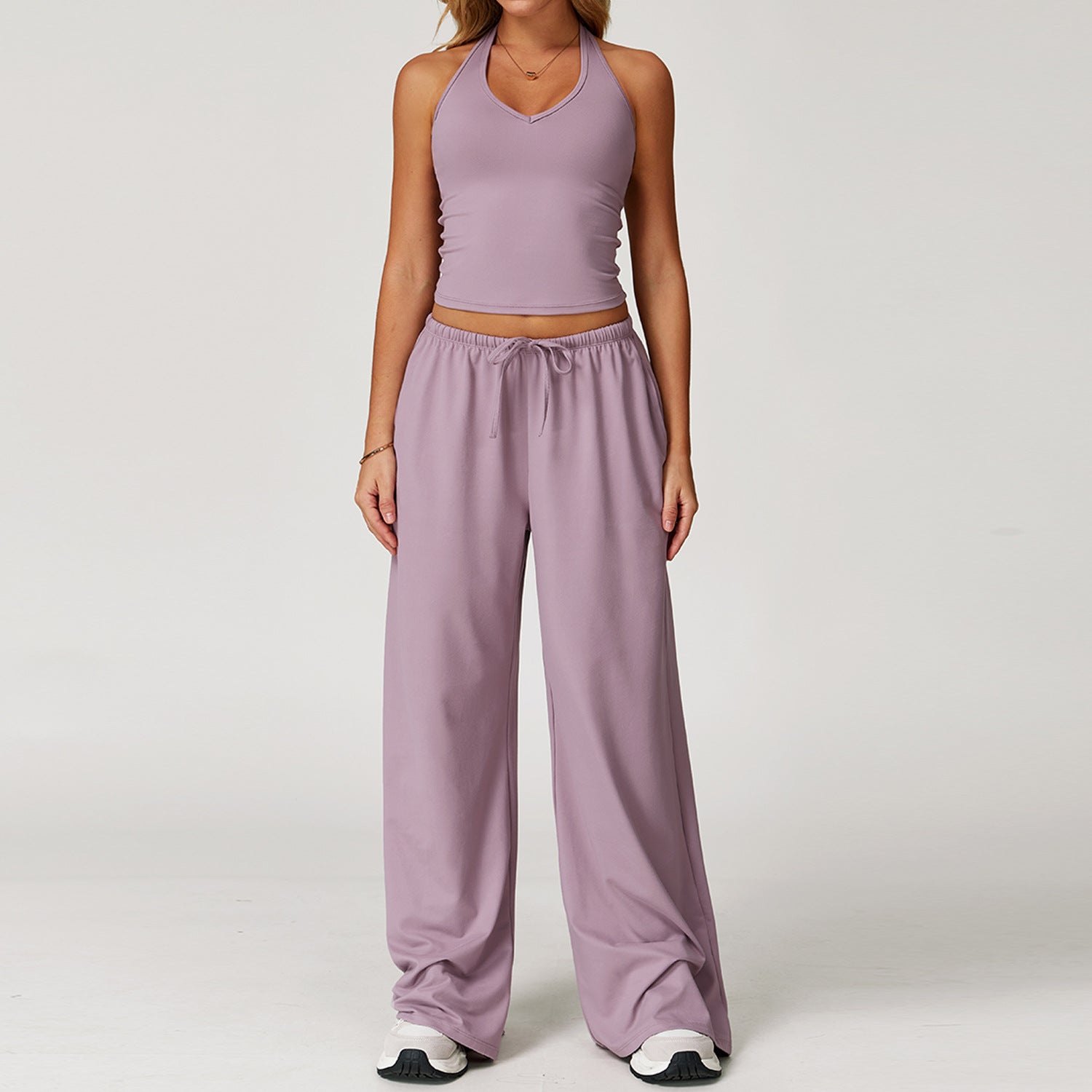 Quick-drying backless camisole sports bras set