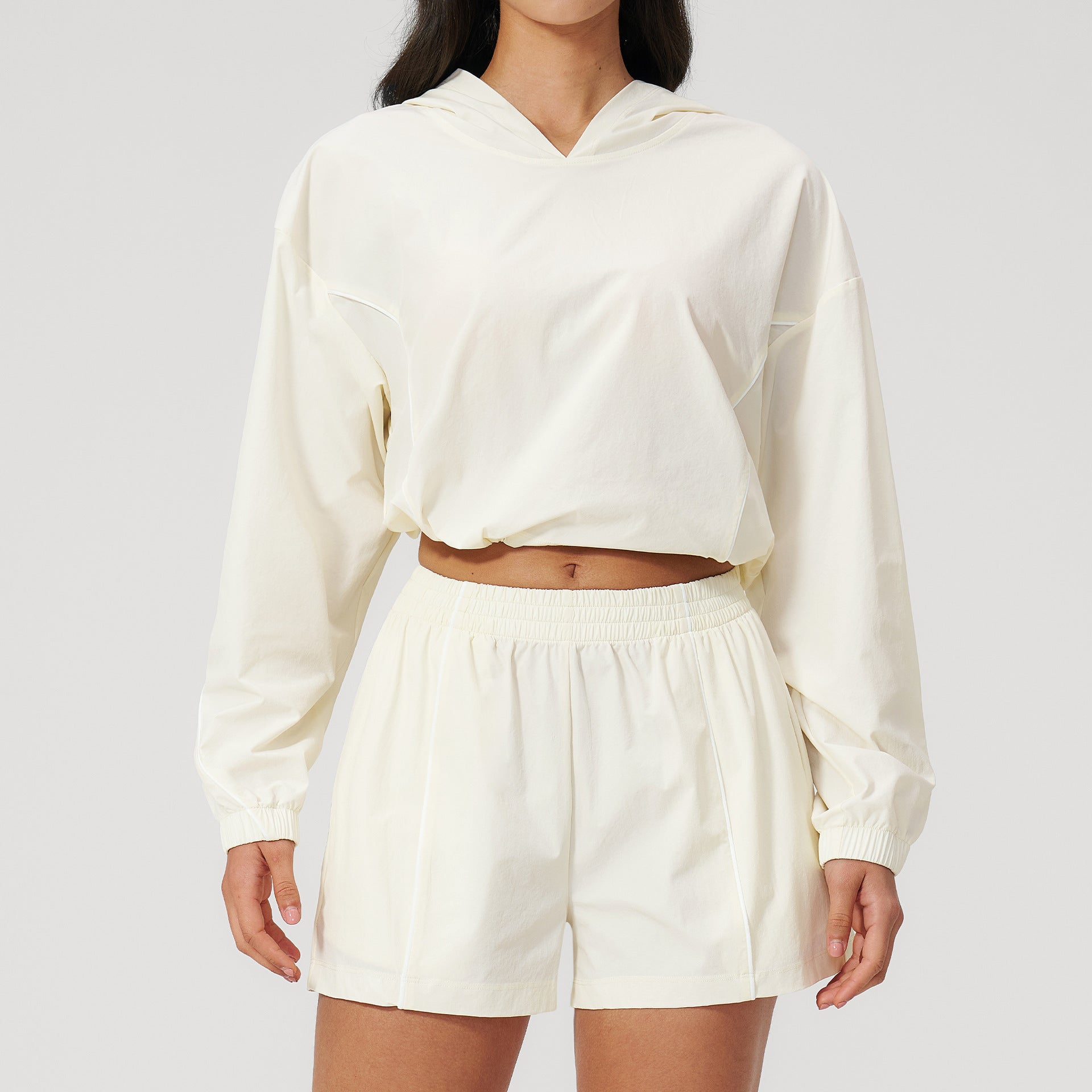 Women's  Casual Sun-Protection Outfit Set Quick-Drying jacket with shorts  Fitness Set