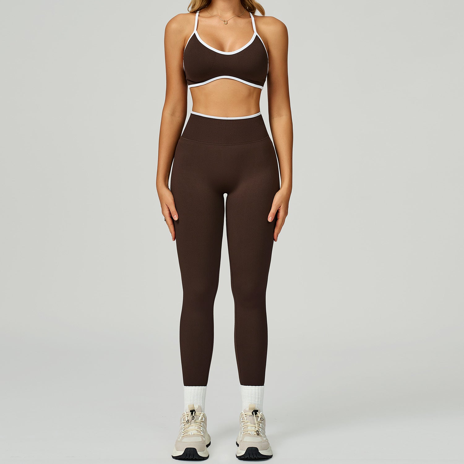 Seamless wholesale sports bras fitness suit