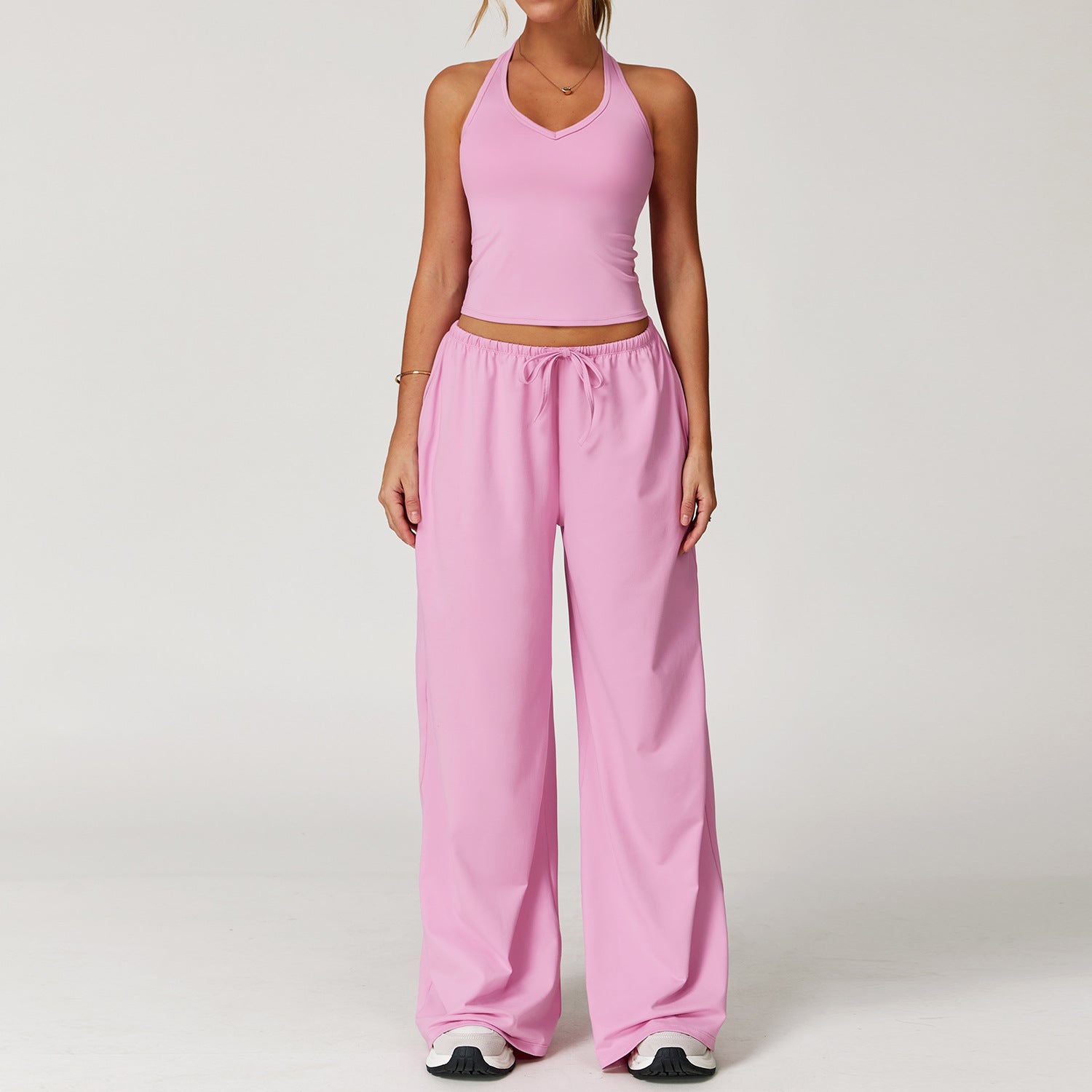 Quick-drying backless camisole sports bras set