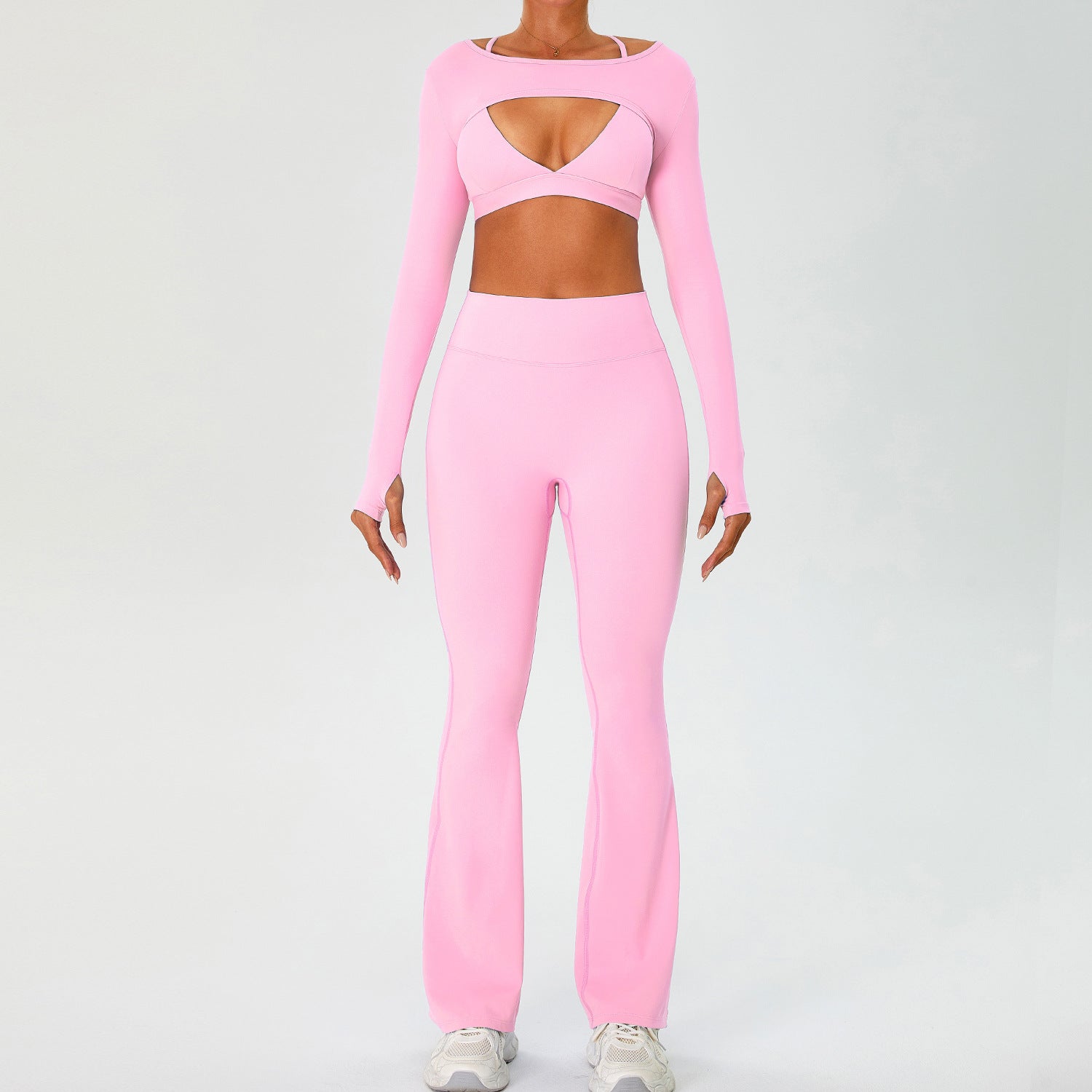 Slimming and figure-flattering sports bra yoga 3-pieces set