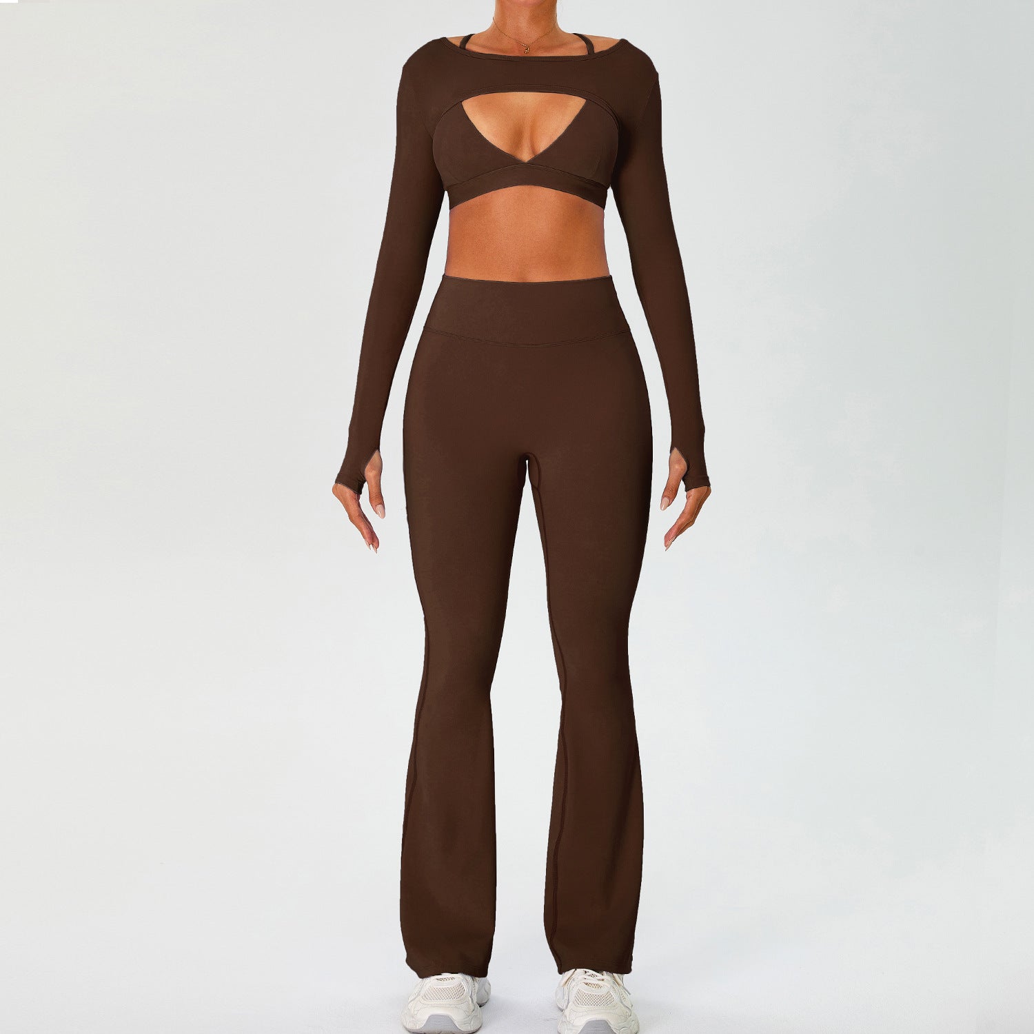 Slimming and figure-flattering sports bra yoga 3-pieces set