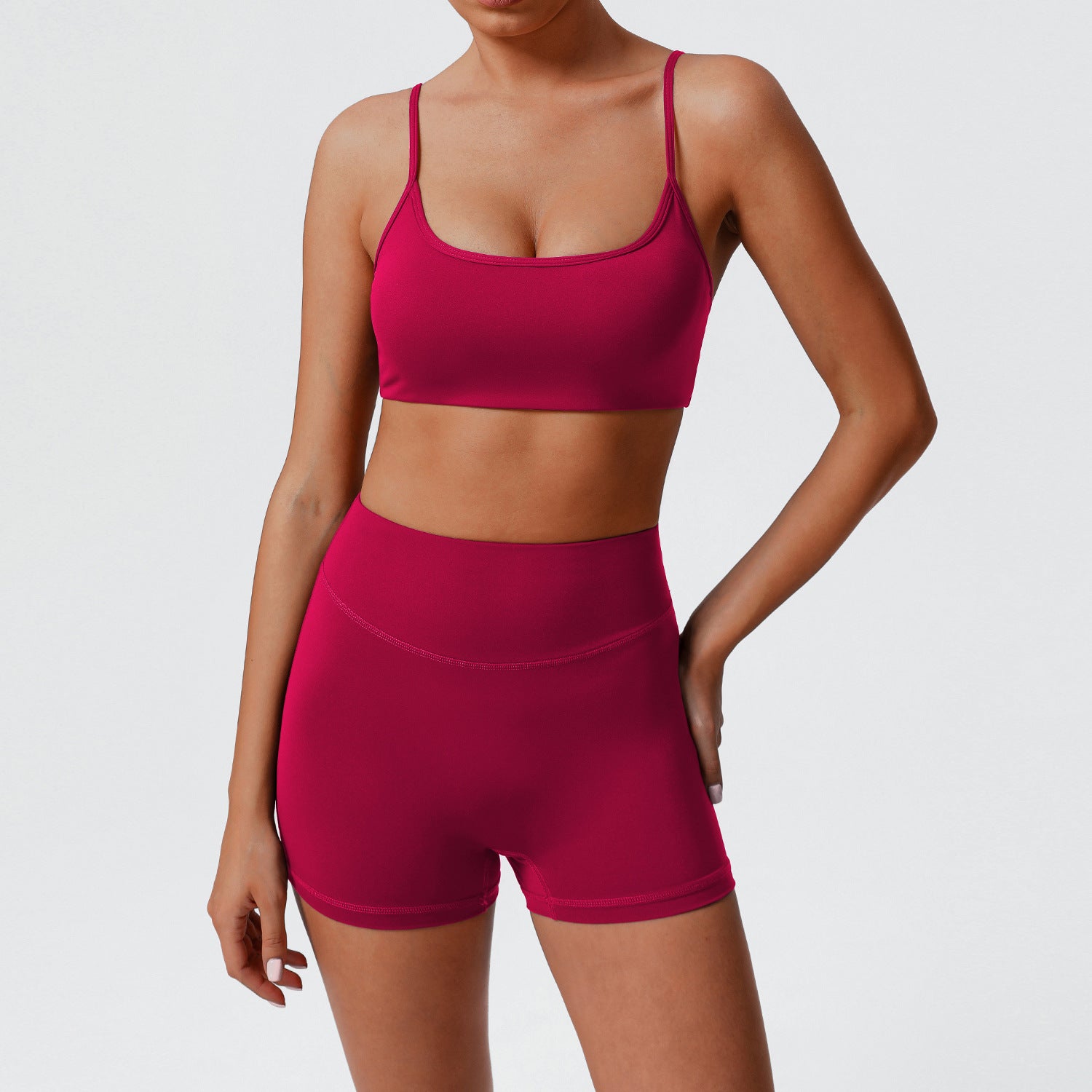 New high-waisted hip-lifting running sports bras set