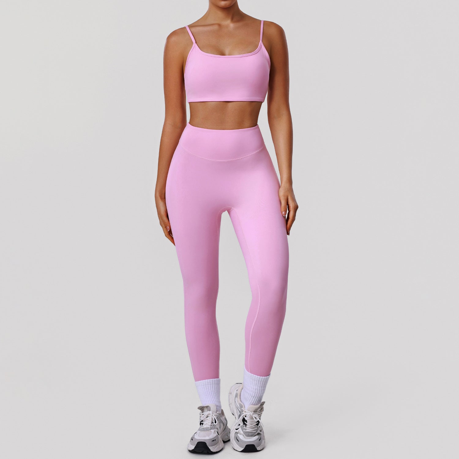 New high-waisted hip-lifting running sports bras set
