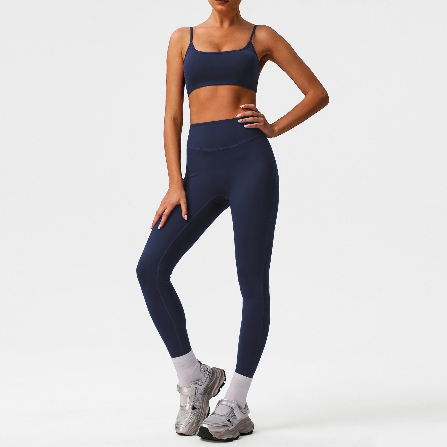 New high-waisted hip-lifting running sports bras set