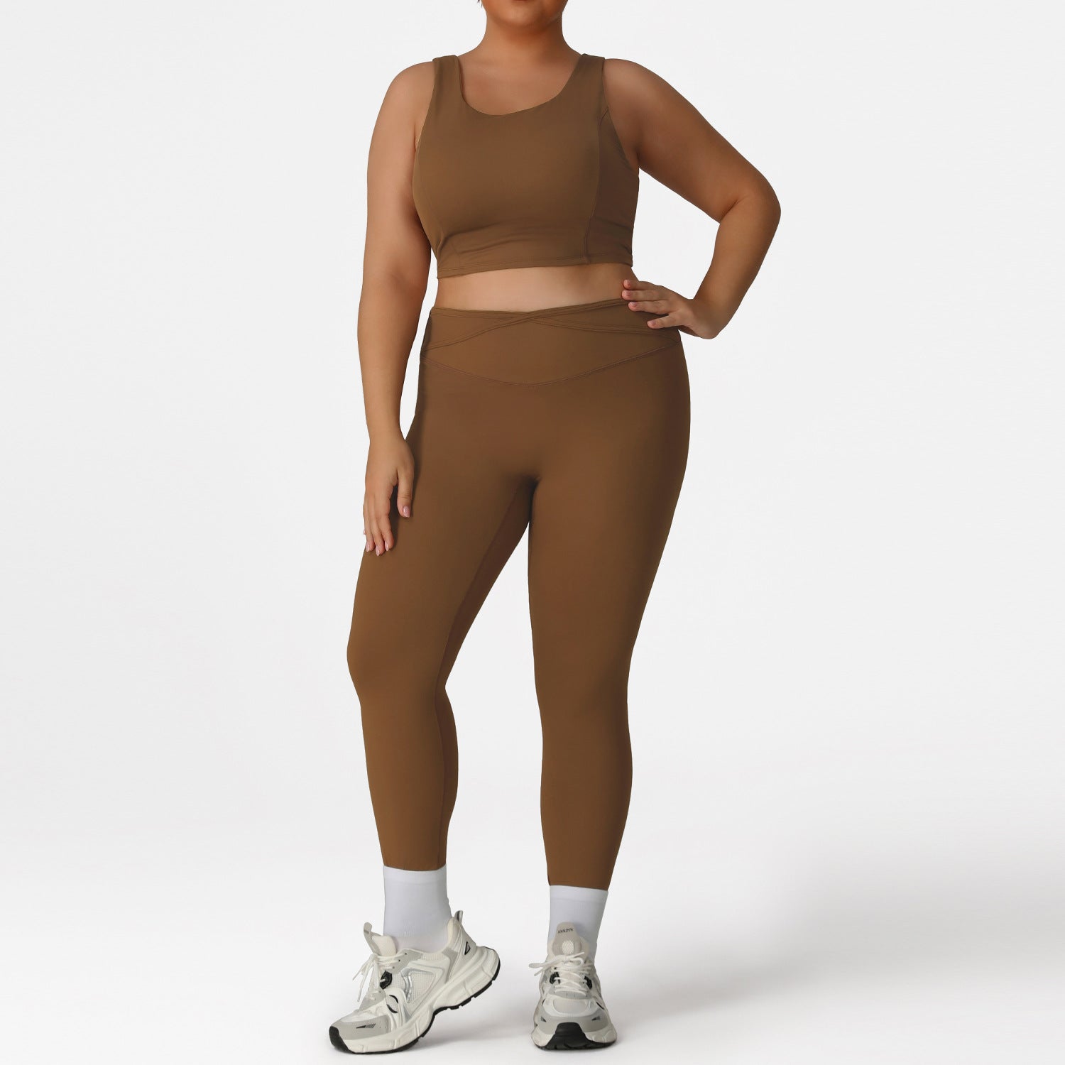 Plus size fitness yoga suits for running