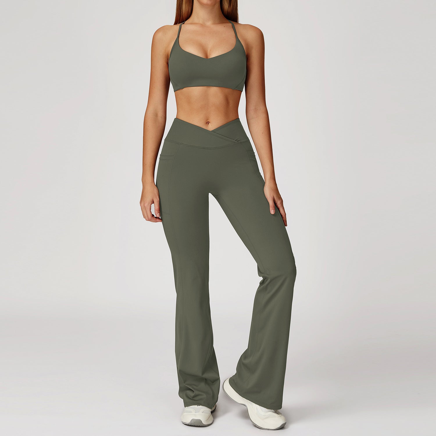 Women's Fashion cross back quick-drying sports bras suit